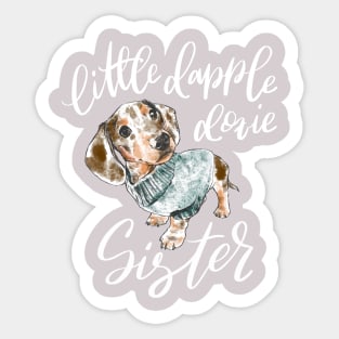 Chocolate Dapple Dachshund Sister Sticker